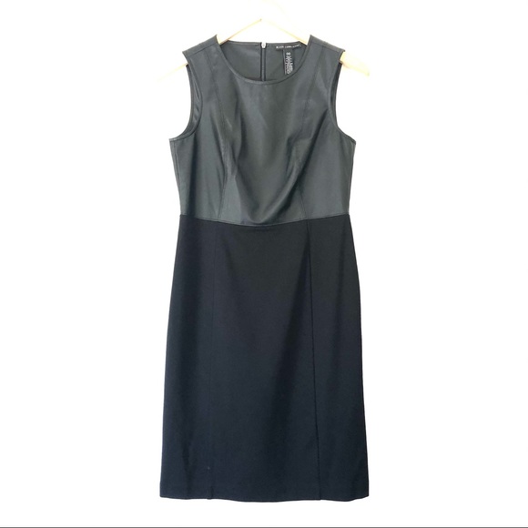 Chico's Dresses & Skirts - NWOT Black Label Chicos Leather Ponte Sheath Dress
